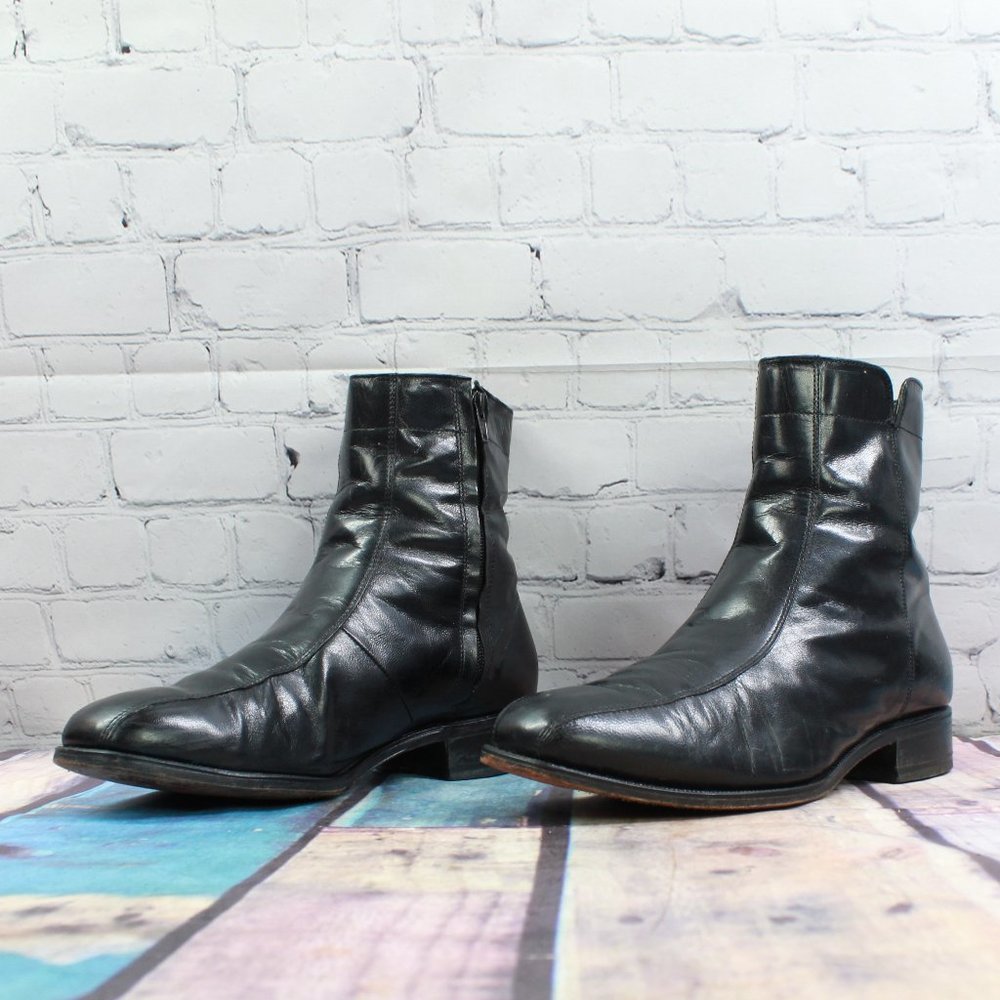 FLORSHEIM Side Zip Ankle Boots Size 10 - Picture 3 of 11